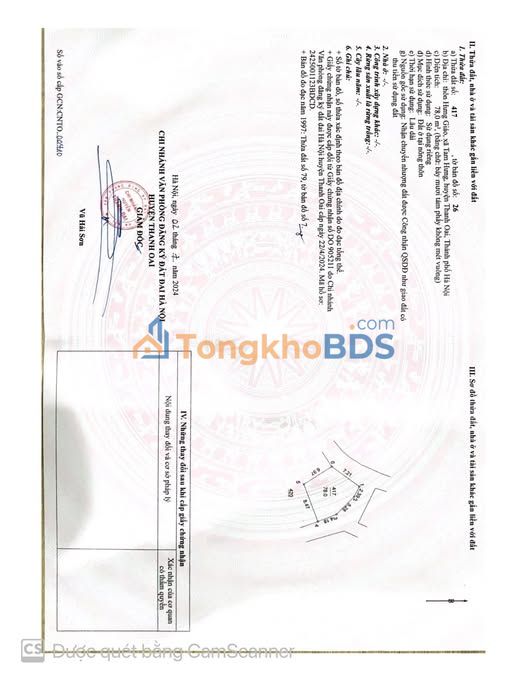 Đất nền Thôn Hưng Giáo 78m² Thanh Oai - Sổ đỏ chính chủ