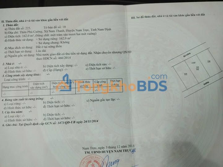 Đất nền Nam Thanh Nam Trực 162m² 8xx triệu - Sổ đỏ chính chủ