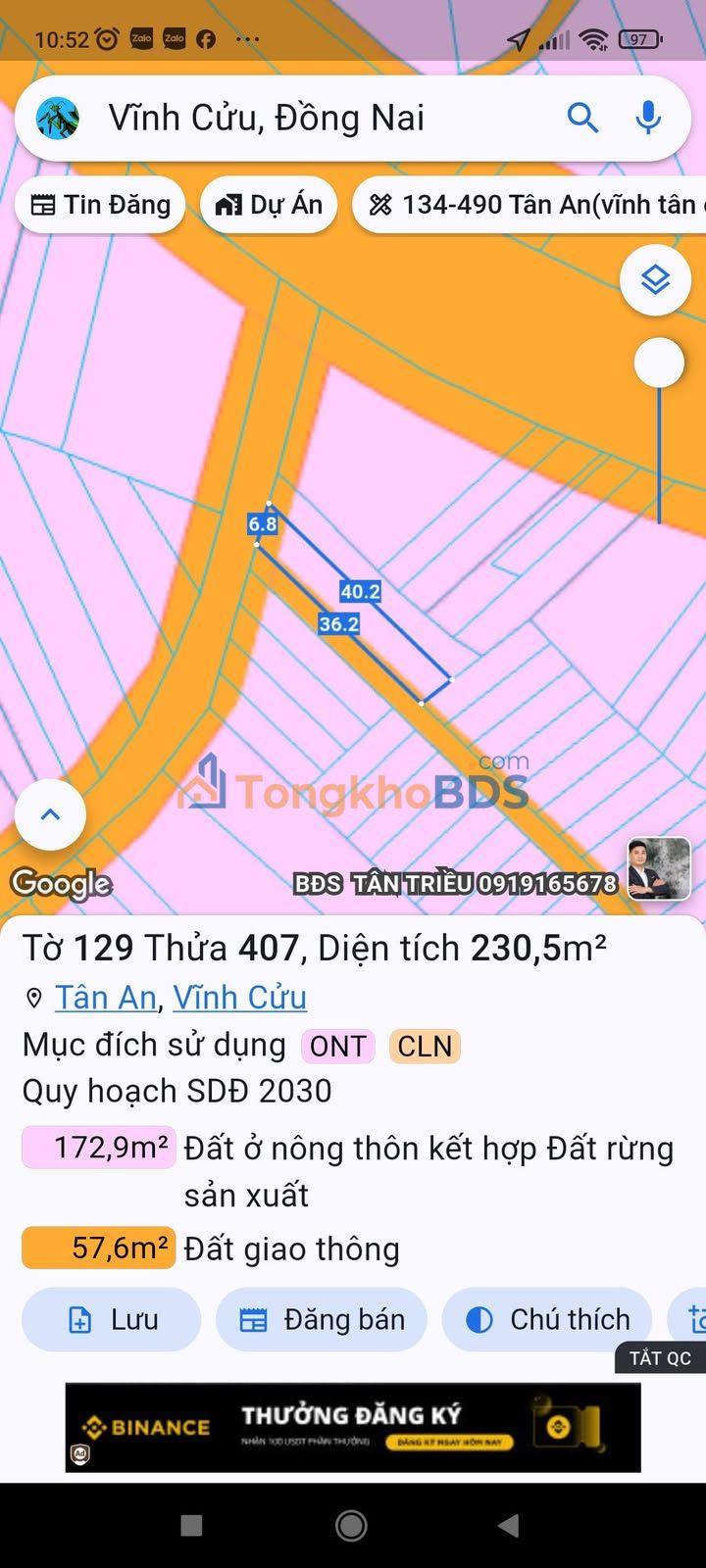 Đất nền Vĩnh An Đồng Nai 200m² 1.2 tỷ - Sổ đỏ chính chủ