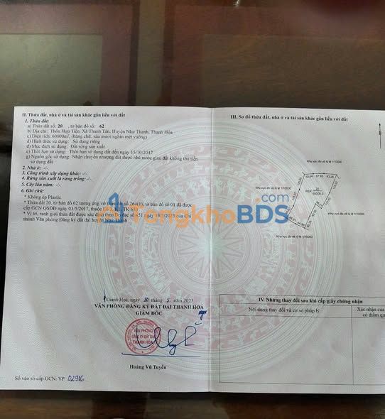 Đất nền Như Thanh Thanh Hóa 60.000m² Chính chủ bán