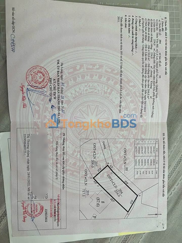 Đất nền Lê Lợi Yên Mỹ 254m² 1 tỷ - Sổ đỏ chính chủ