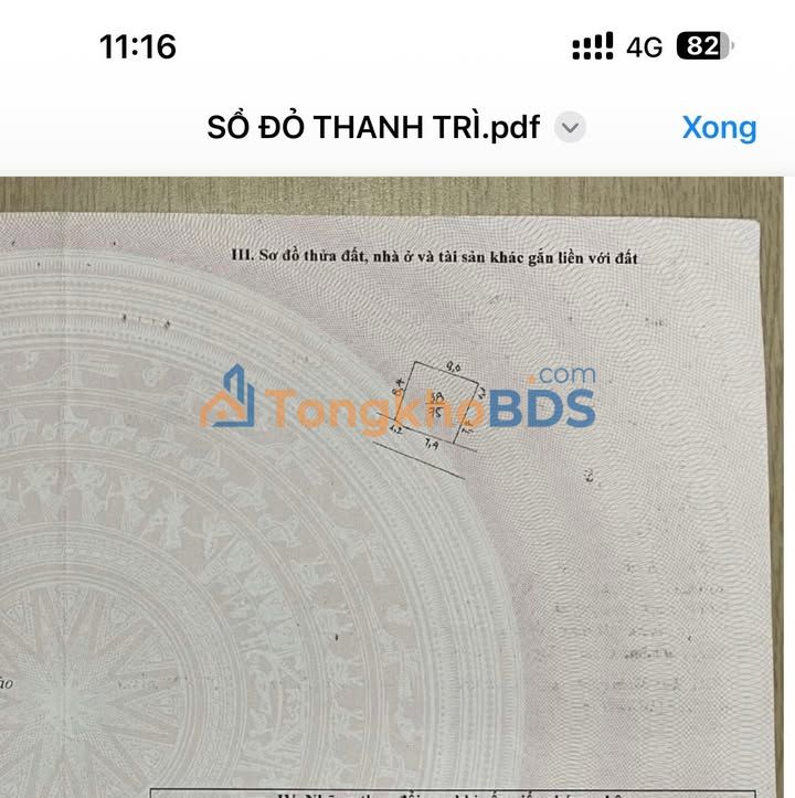 Đất nền Hữu Hoà Thanh Trì 75m² sổ đỏ chính chủ