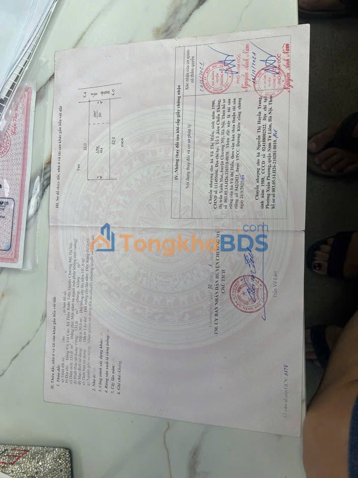 Bán đất 130m² Thủy Xuân Tiên, Chương Mỹ - Sổ đỏ sẵn, giá dưới 2 tỷ