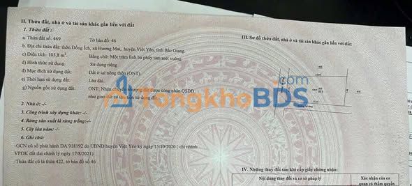 Đất nền Đồng Ích, Việt Yên BG - 104m², 2 mặt tiền, giá chỉ 1.2 tỷ