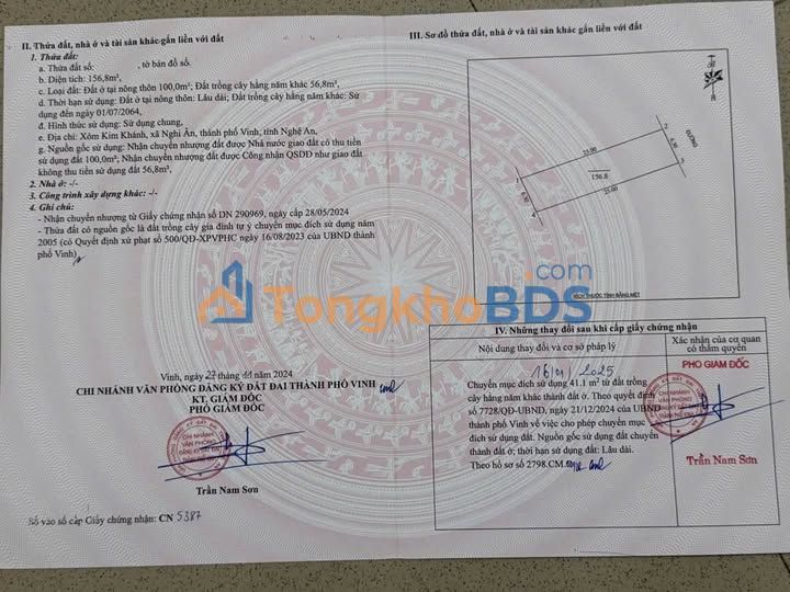 Đất nền Nghi Ân Vinh 157m² 2.91 tỷ - Sổ đỏ chính chủ