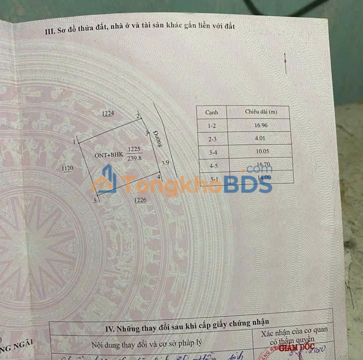 Đất nền 14x17m gần KCN VSIP Quảng Ngãi - Sổ đỏ thổ cư 100m²