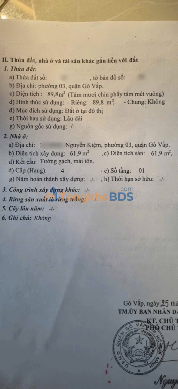 Nhà hẻm xe hơi Nguyễn Văn Công 86m² 8 tỷ - Ô tô vào tận nhà