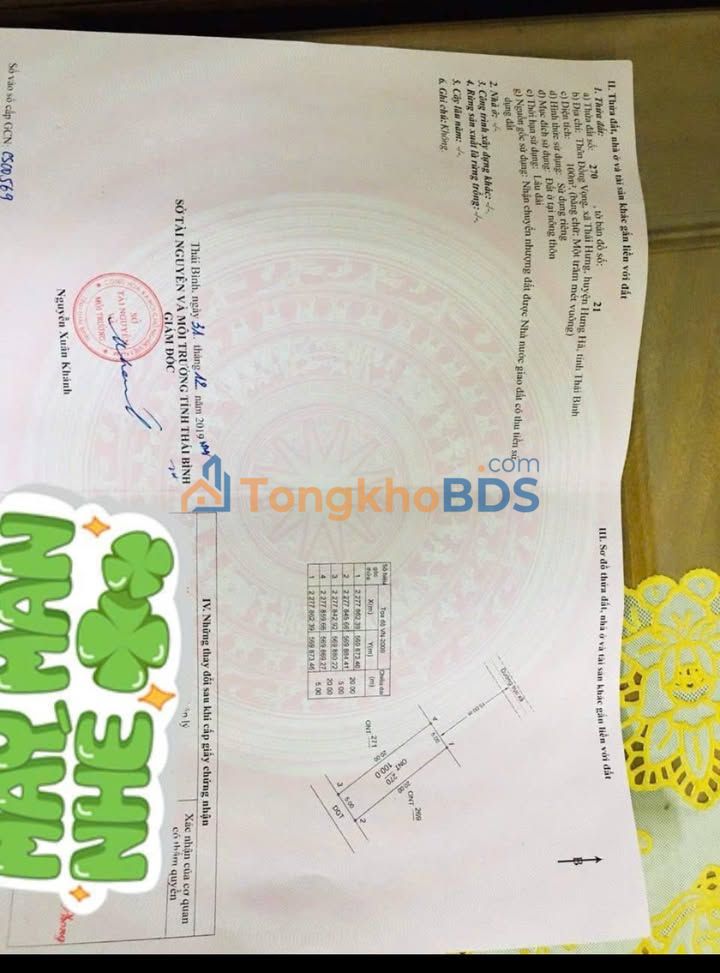 Đất nền Thôn Đồng Vọng Hưng Hà 100m² giá 1.7 tỷ - Đường to ô tô