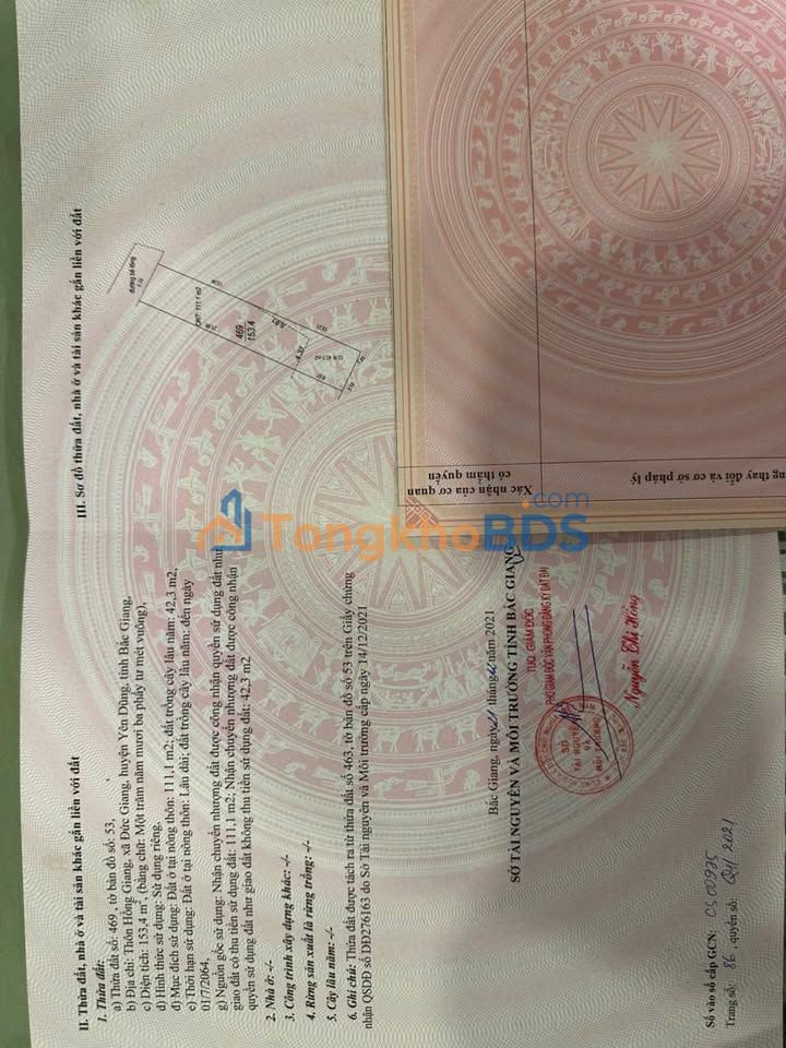 Đất nền Đông Tiến Yên Phong 153m² 2.3 tỷ - Đường ô tô