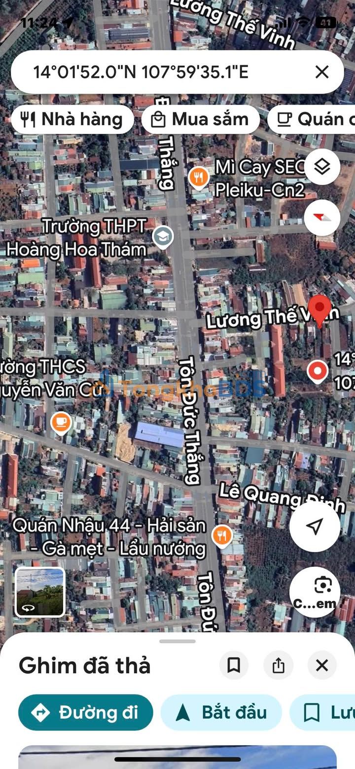 Đất nền Pleiku Lương Thế Vinh 170m² 1 tỷ - Sổ đỏ chính chủ