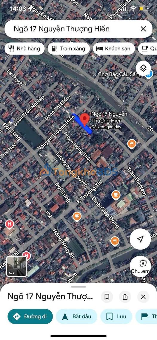 Đất nền Ngõ 17 Nguyễn Thượng Hiền 50m² 2 tỷ - Sổ đỏ chính chủ