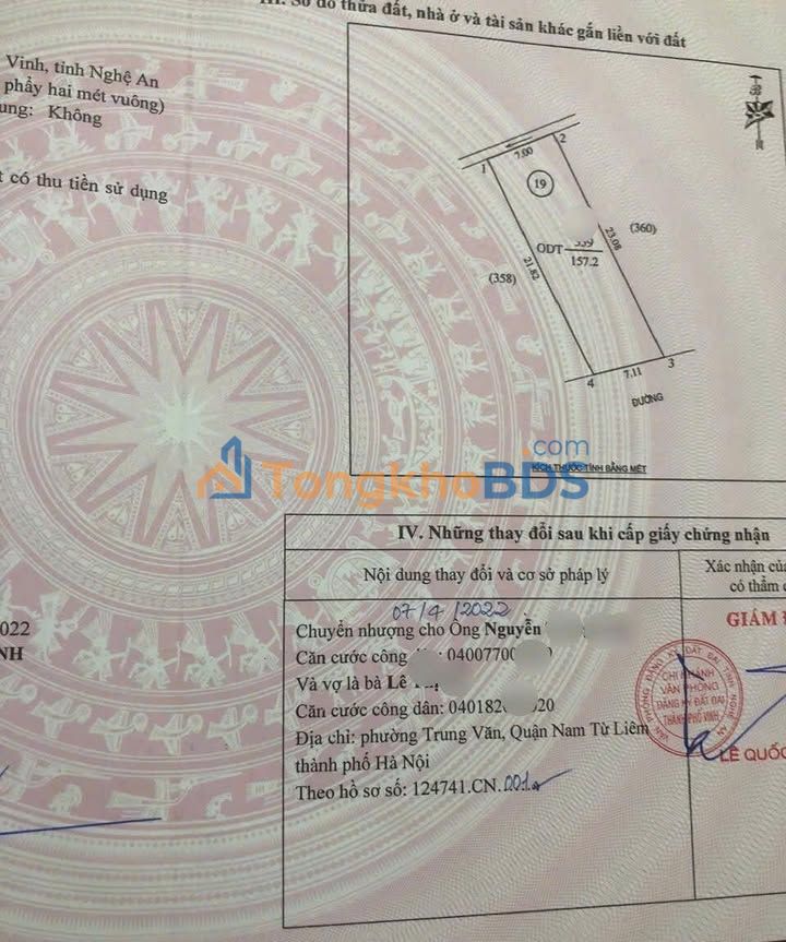 Đất nền Đông Vĩnh Vinh 157m² 3x tr/m² - Hạ tầng hoàn thiện