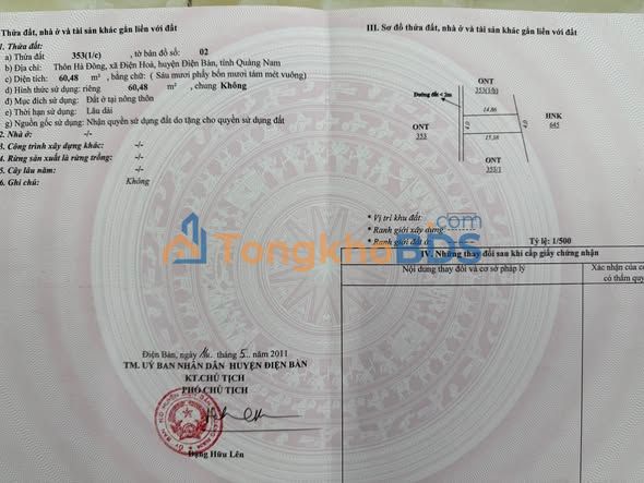 Đất nền Hà Đông Điện Bàn 500m² - Sổ đỏ chính chủ