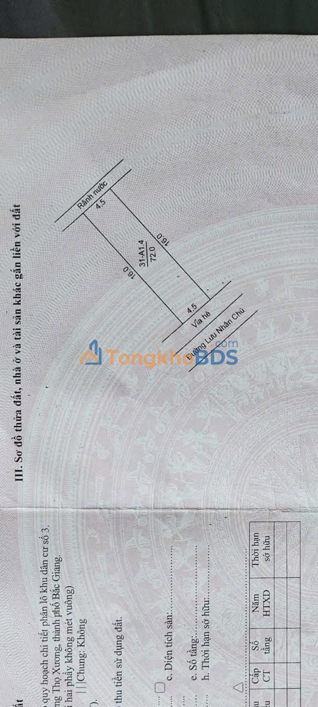 Đất nền Lục Nam 72m² 3 tỷ - Sổ đỏ chính chủ