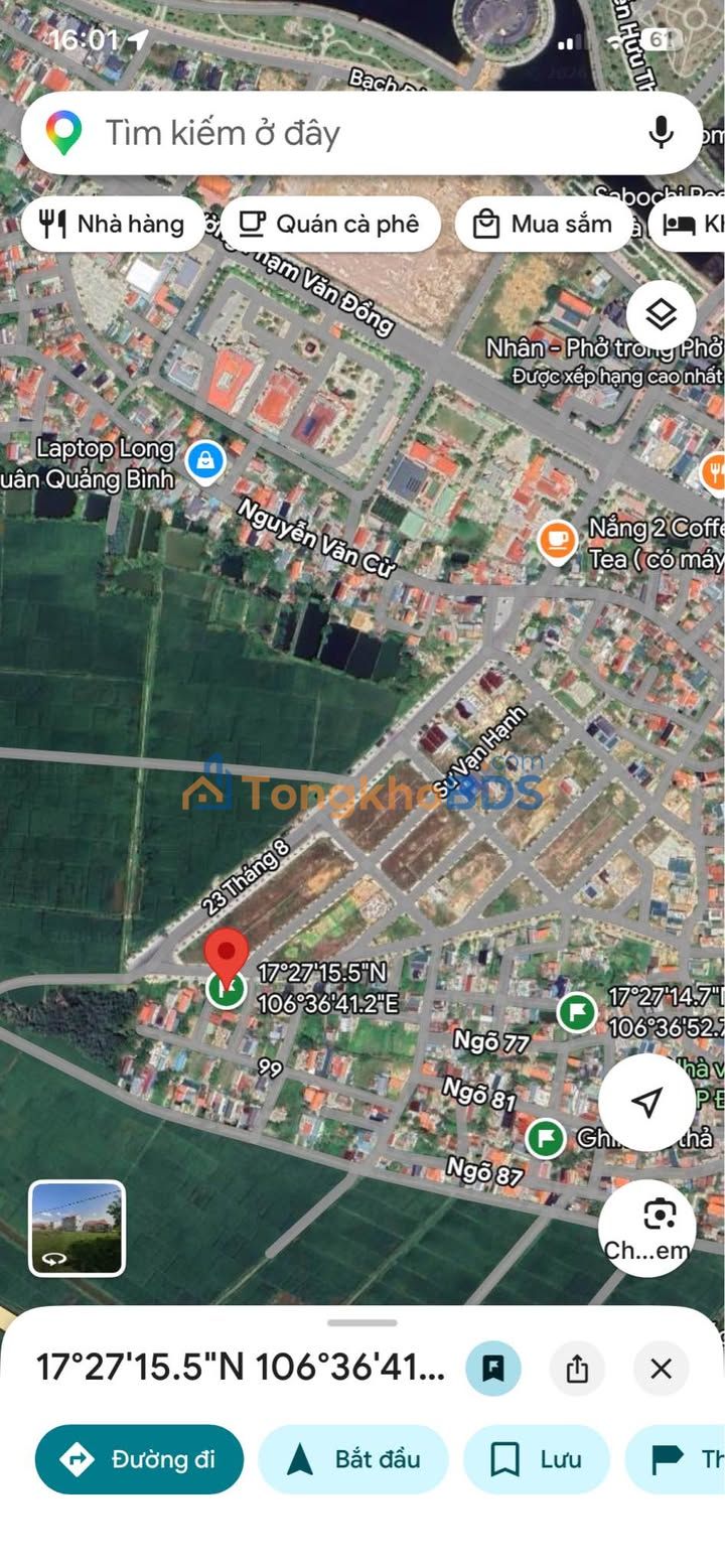 Đất nền Đức Thắng Đồng Hới 250m² 5 tỷ - Thổ cư 100%