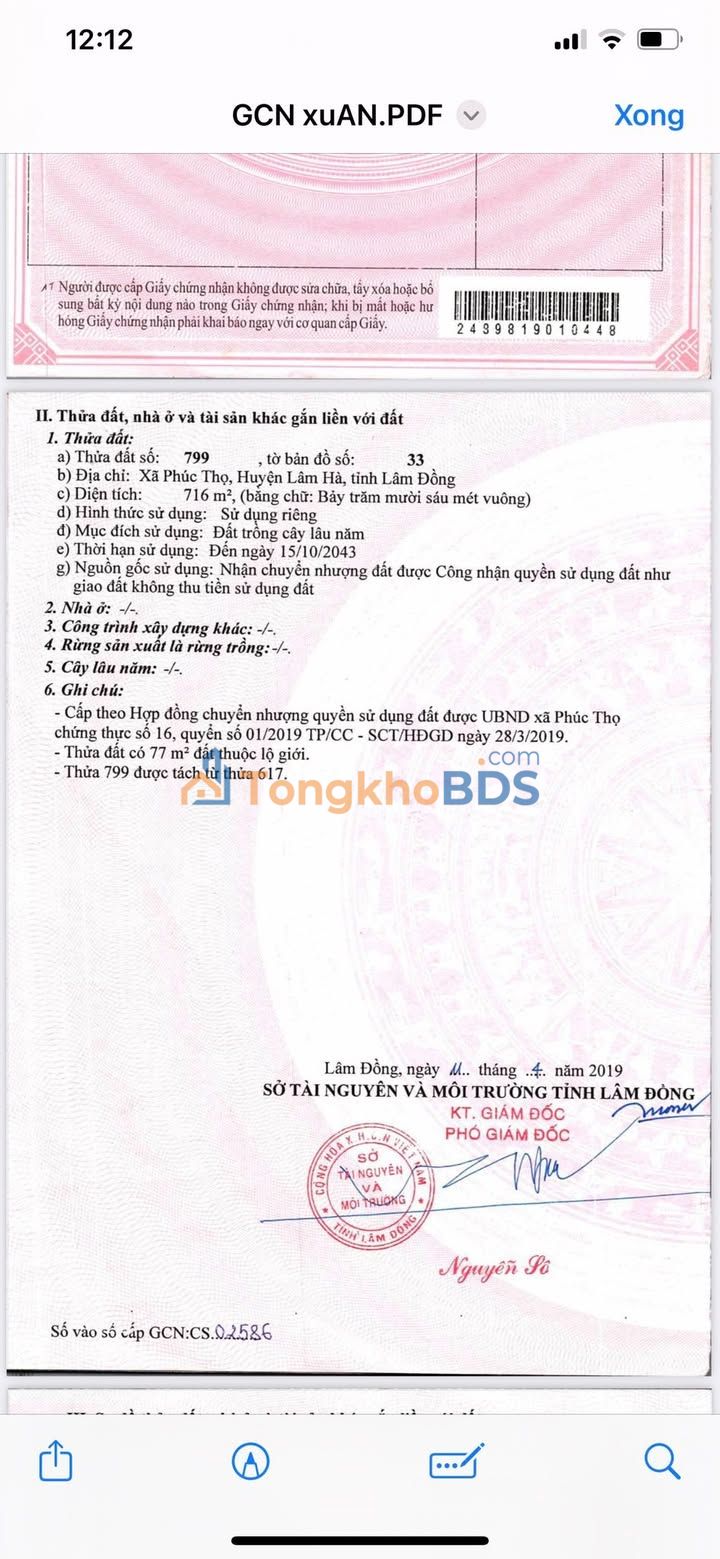 Đất nền Phúc Thọ Lâm Hà 700m² 1.7 tỷ - Sổ đỏ chính chủ