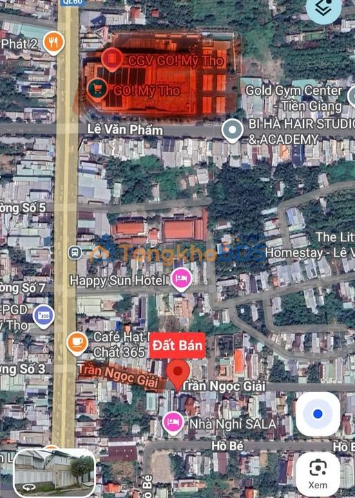 Đất nền Mỹ Tho Trần Ngọc Giải 138m² 2 tỷ - Xây dựng tự do