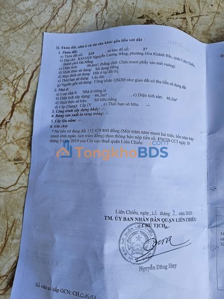 Nhà 90m² Nguyễn Lương Bằng, Liên Chiểu 3.1 tỷ - Chính chủ