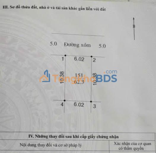 Đất Thủy Xuân Tiên Chương Mỹ 62m² hơn 2 tỷ - Đường ô tô