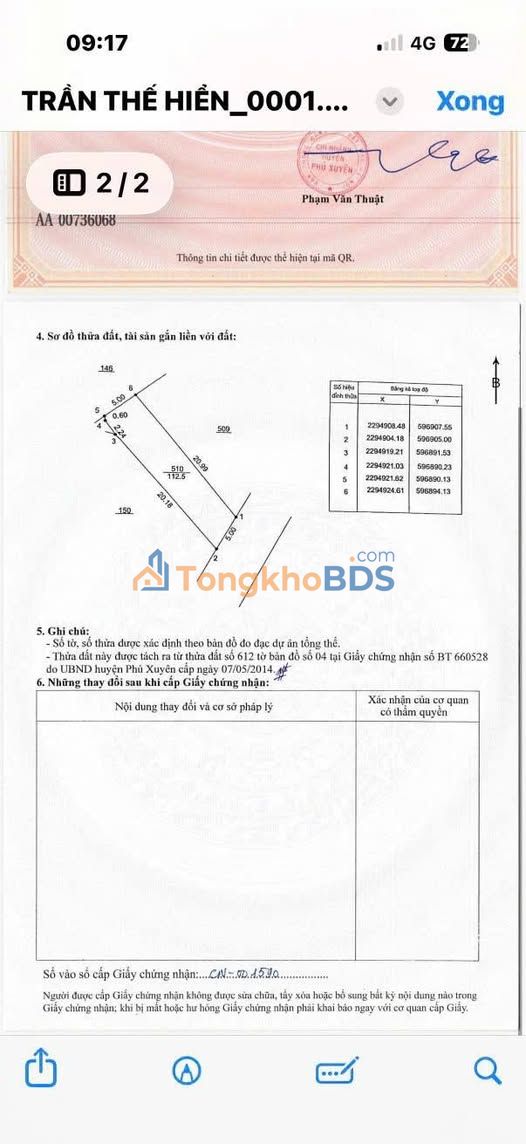 Đất nền Nam Phong Phú Xuyên 112m² 4,48 tỷ - Sổ đỏ chính chủ