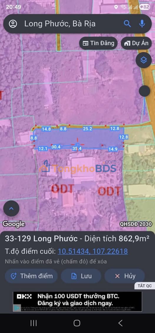 Đất Vàng Tam Phước - 862m² Giá 589 Triệu - Sổ Hồng Sẵn Sàng
