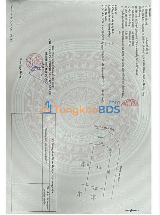 Đất Lô Góc Kinh Doanh Trần Thánh Tông, TP. Hải Dương - 90.7m² Giá Tốt