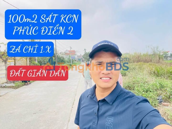 Đất nền 100m² cạnh KCN Phúc Điền - Sổ đỏ sẵn, đầu tư sinh lời
