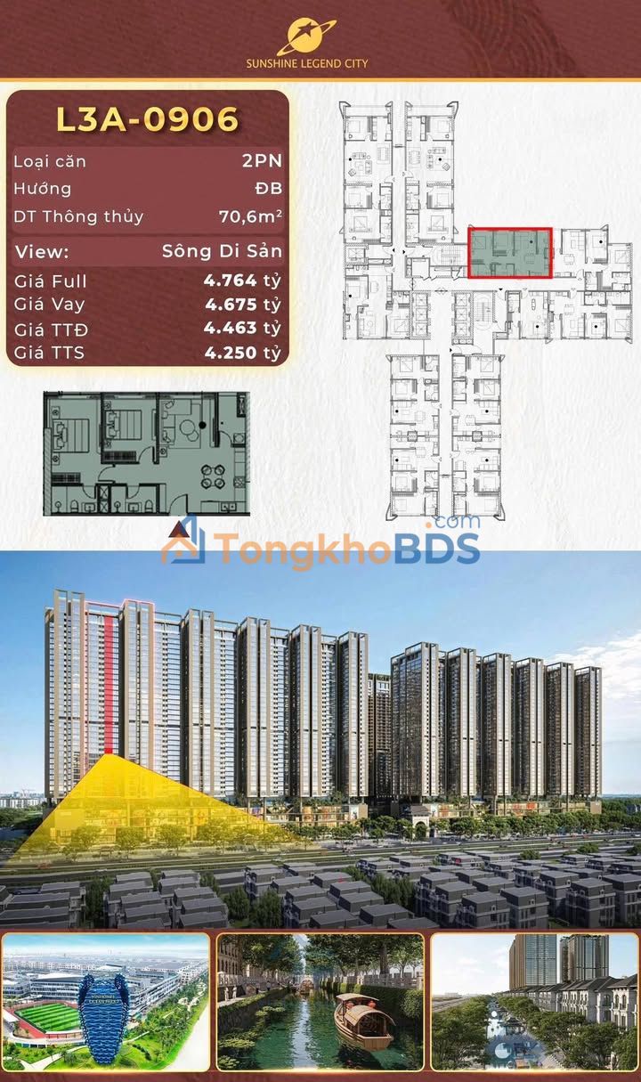 Căn hộ Sunshine Legend City 71m² 4 tỷ - View đẹp