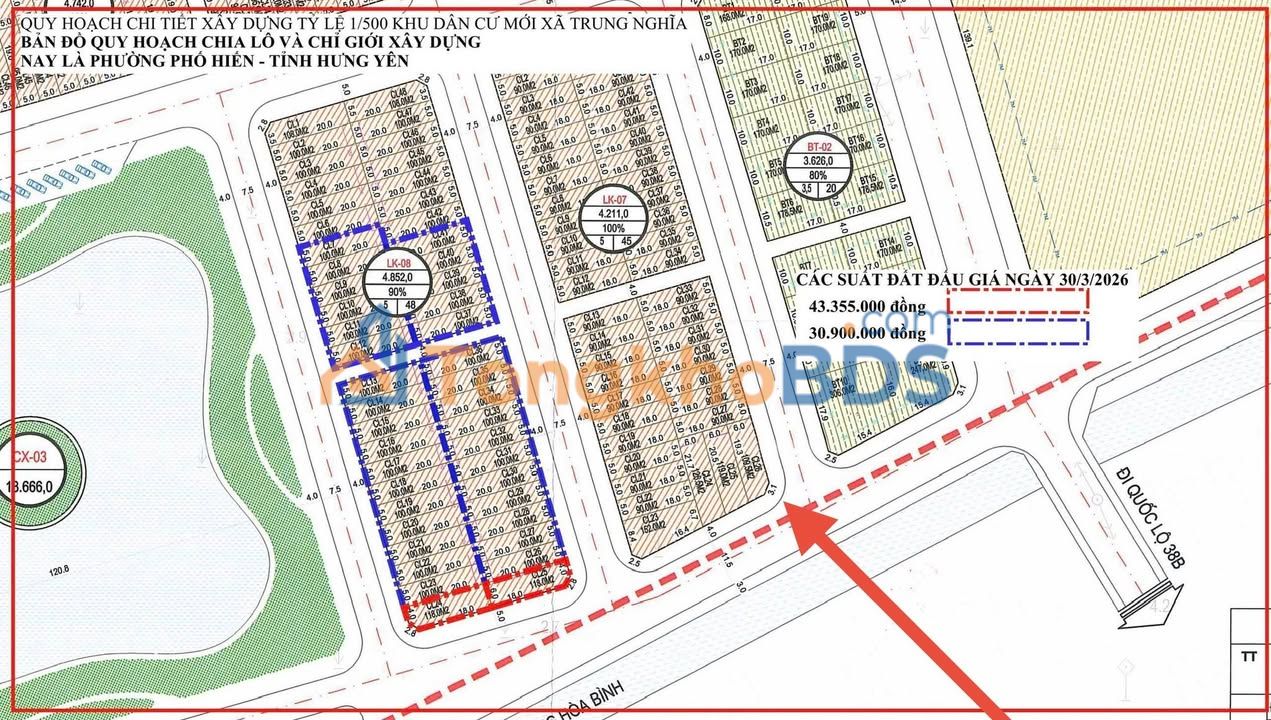 Đất Nền Trục Chính Thành Phố Hưng Yên 619m² - Lô Góc Kinh Doanh/Đầu Tư