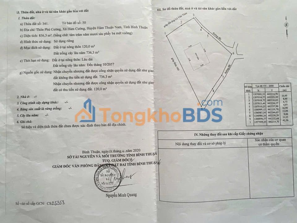 Đất nền Hàm Cường 120m² thỏa thuận - Sổ đỏ chính chủ