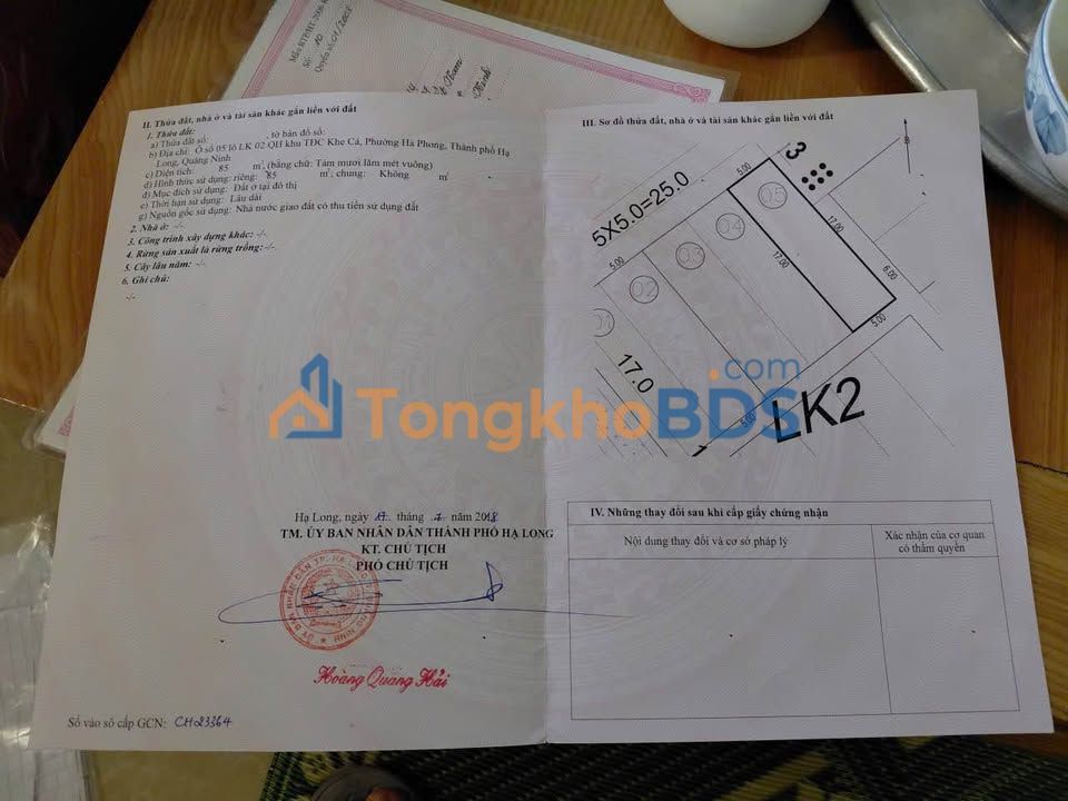 Nhà tái định cư Hà Phong 85m² 2.3 tỷ - Sẵn sàng ở ngay