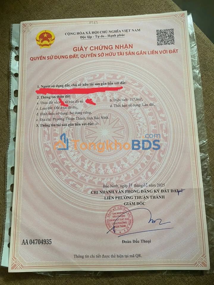 Bán Đất Nền Á Lữ, Bắc Ninh 117m² - Làn 2 Kinh Dương Vương, Ngõ Oto