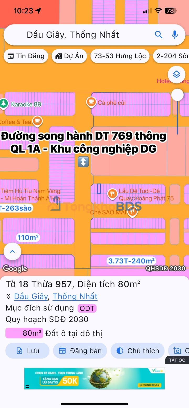 Đất nền Lộ 25 Đồng Nai 80m² giá 1.7 tỷ - Sổ đỏ chính chủ