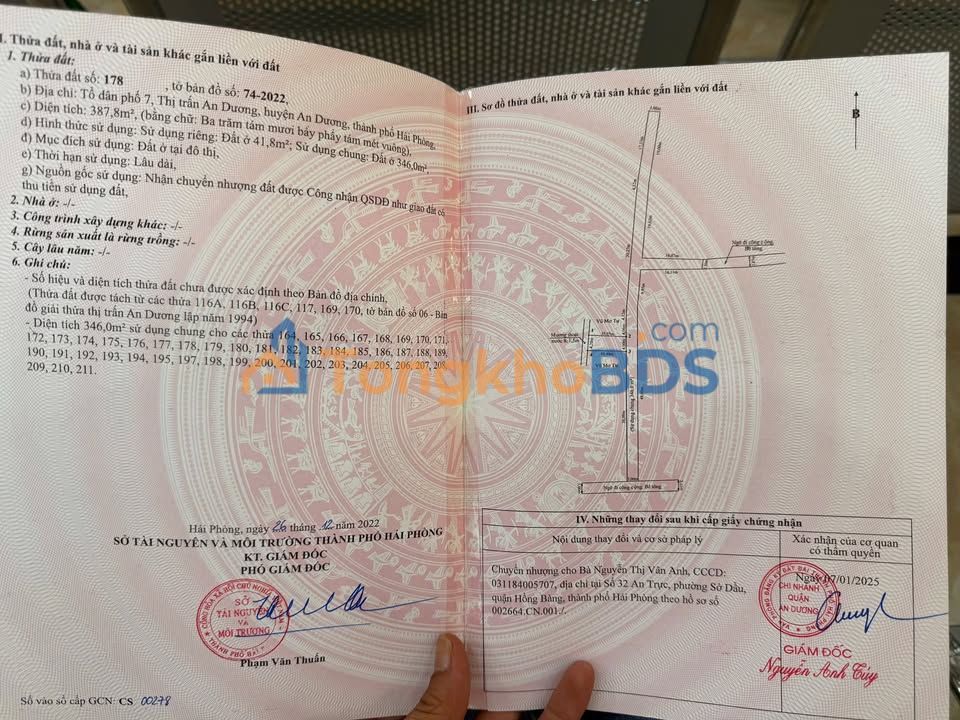 Đất nền An Dương Hải Phòng - 41.8m² - 1.3 Tỷ - Sổ Đỏ Chính Chủ