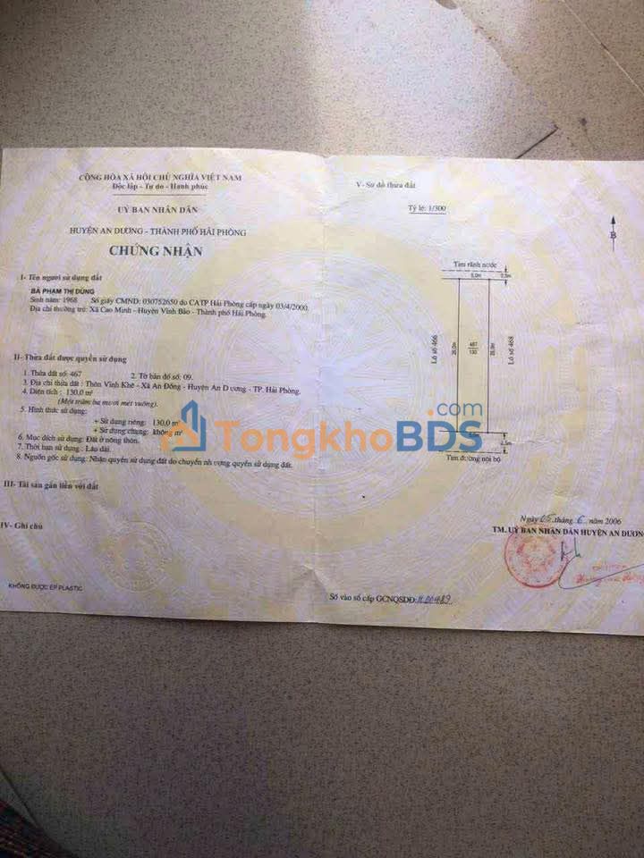 Căn hộ Vĩnh Khê An Dương 130m² giá 3 tỷ - Bàn giao ngay