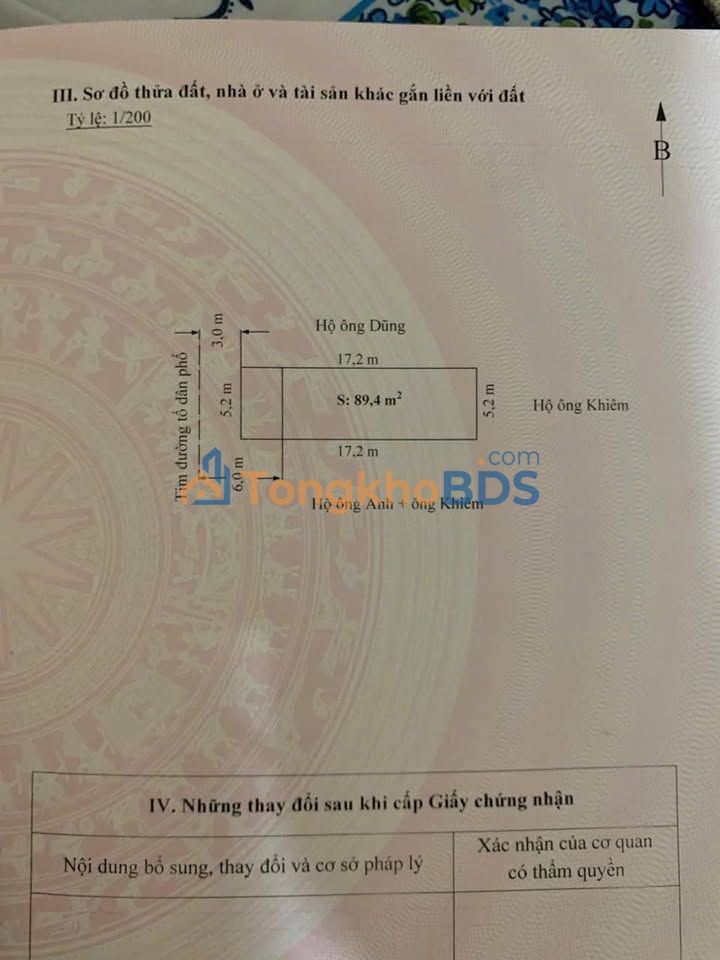 Đất mặt đường thông tổ 8 An Dương, Hải Phòng - 89.4m² - Sổ đỏ sẵn sàng