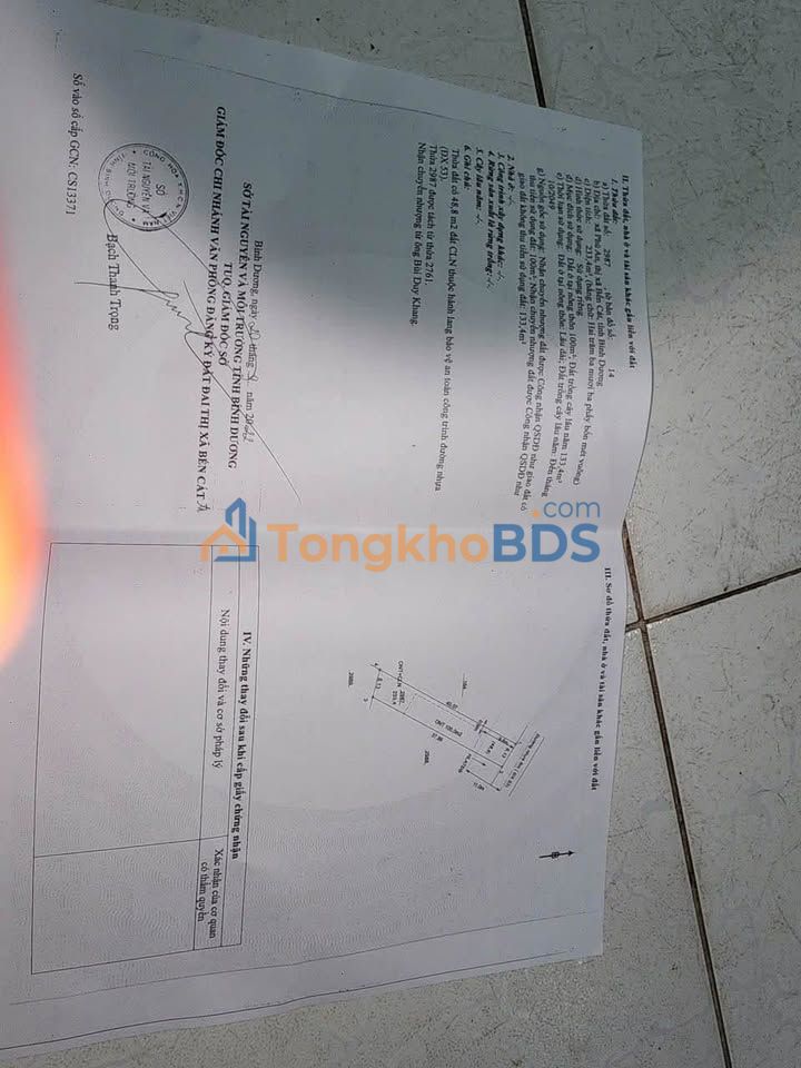 Đất nền Phú An Bến Cát 240m² 1.68 tỷ - Thổ cư 100%