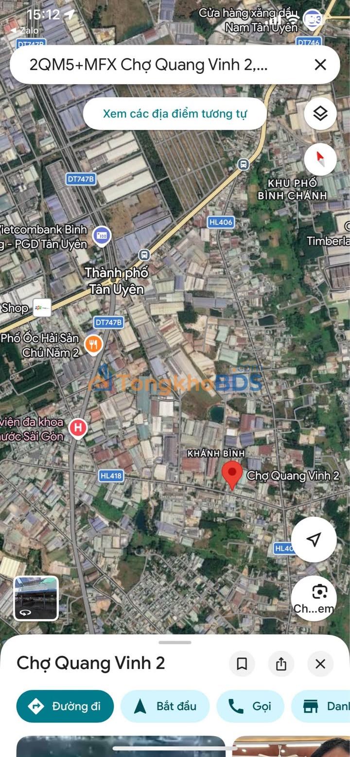 Shophouse Chợ Quang Vinh 2 Hiệp Thành 2.000m² 150tr - Mặt tiền KD