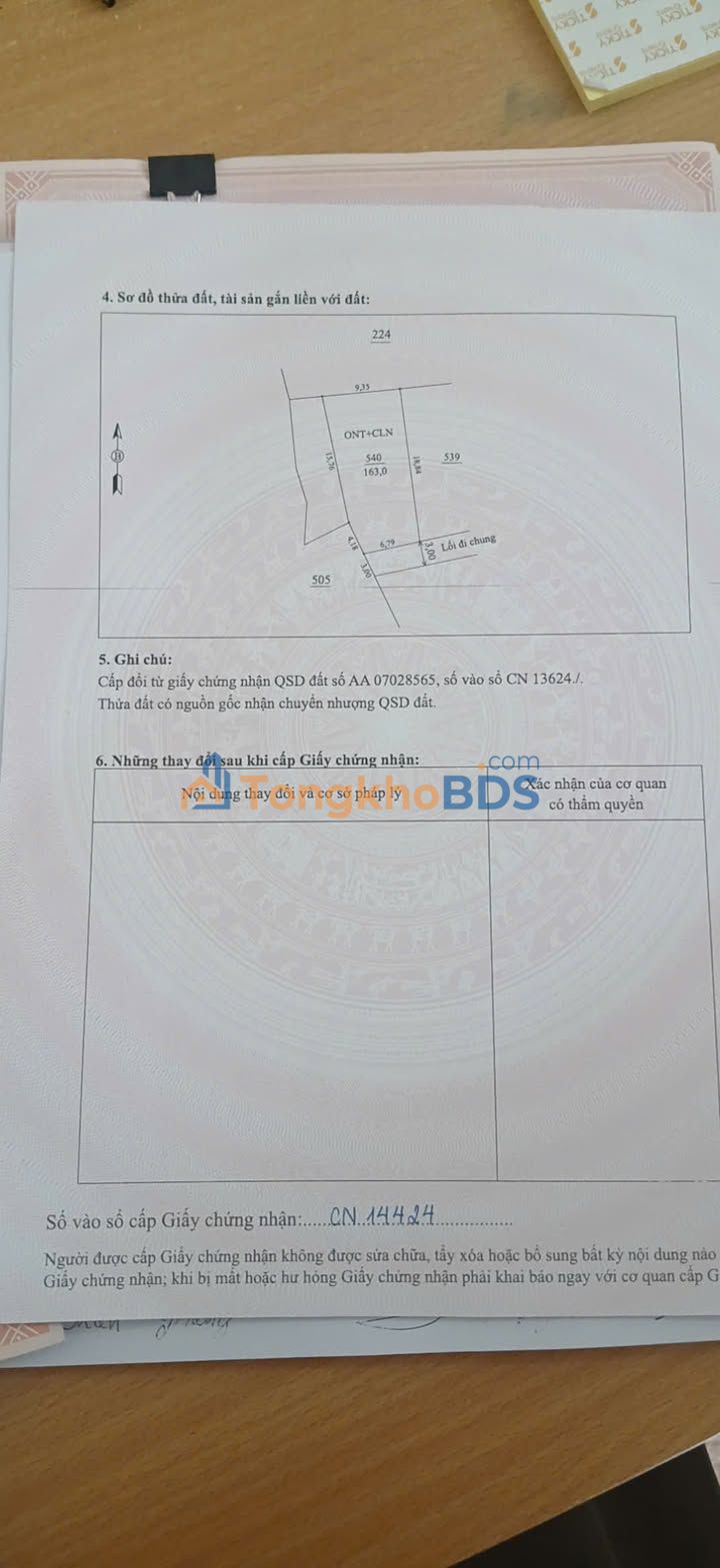 Đất nền Hoằng Đạo 163m² - Đường to ô tô vào tận đất