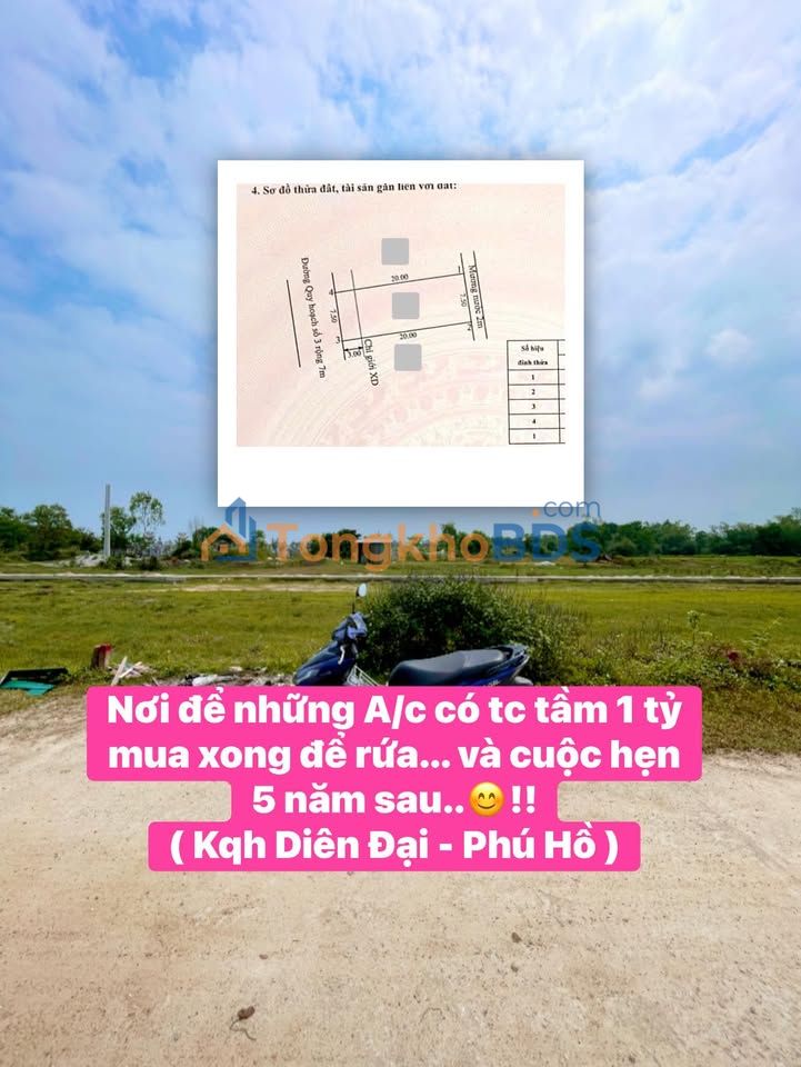 Land Diên Đại Phú Hồ 150m² 1 tỷ - Sổ đỏ chính chủ