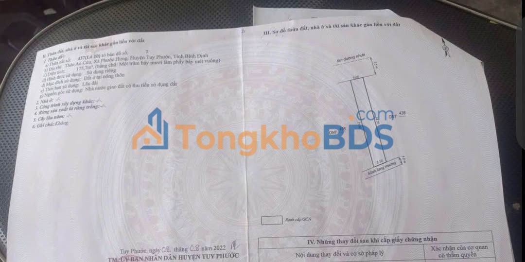 Đất nền Phước Hưng 175m² giá 1.4 tỷ - Sổ đỏ chính chủ
