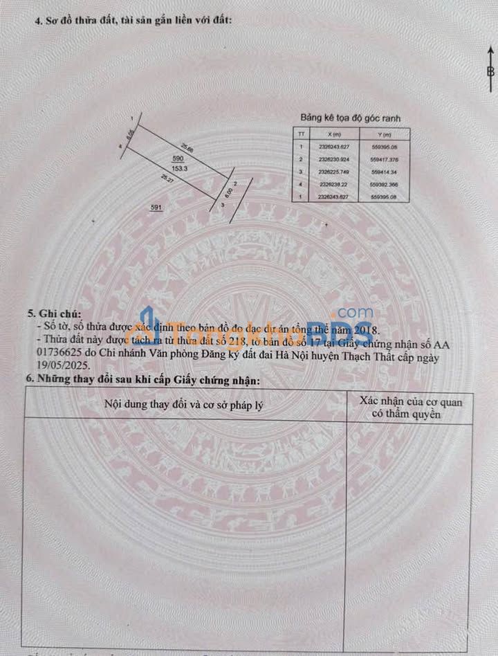 Đất thổ cư Yên Lạc 2 Cần Kiệm 153m² thỏa thuận - Đường to ô tô
