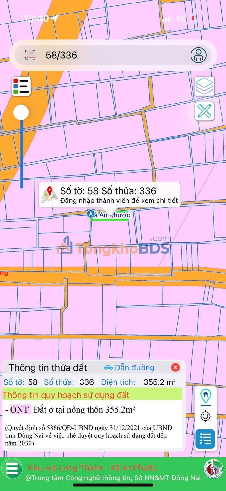 Đất nền 355m² An Phước, Long Thành - 2 Mặt Tiền, Giá Tốt