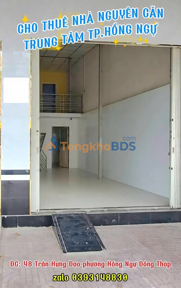 Cho thuê nhà mặt tiền 48 Trần Hưng Đạo, TP. Hồng Ngự - 7 Triệu/tháng