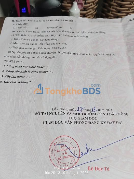 Bán Đất Nông Nghiệp Mặt Tiền Lê Thánh Tông, Gia Nghĩa - 720m² Giá Tốt