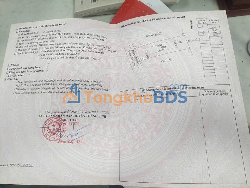 Đất Nền Bình Quý, Thăng Bình 330m² - Sổ Đỏ Sẵn Sàng