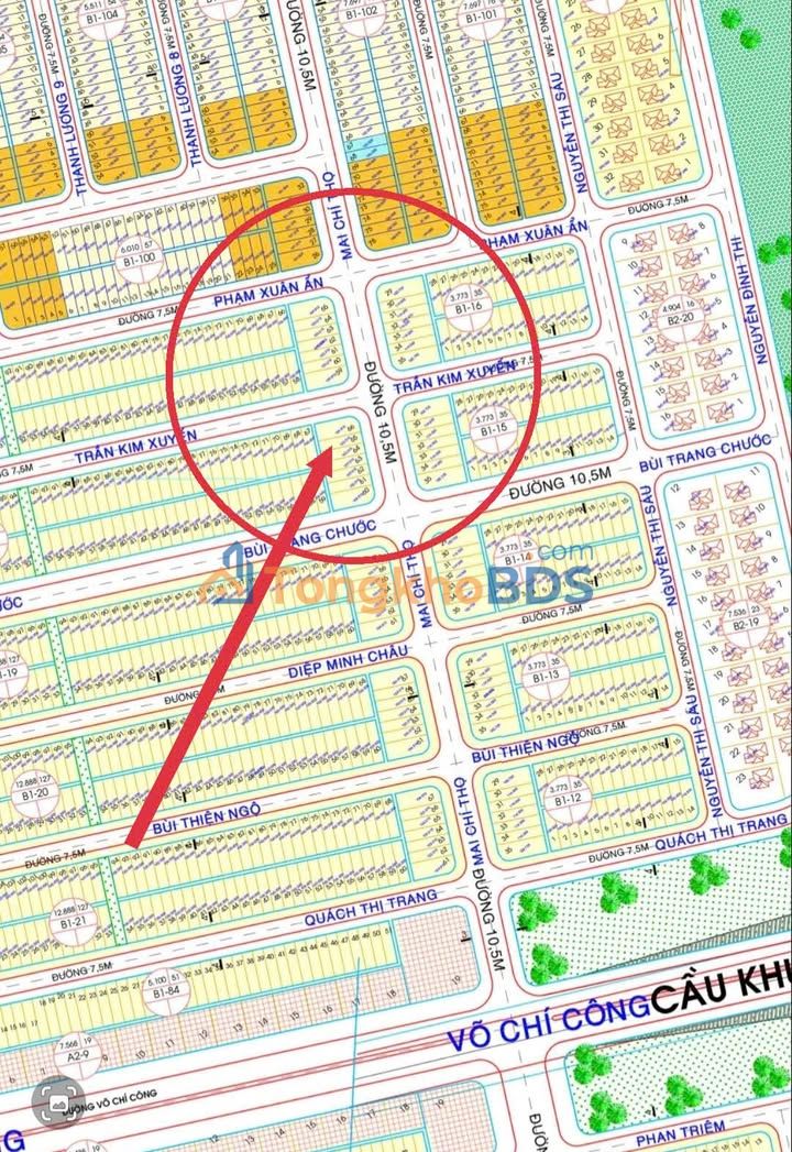 Đất Góc 2 Mặt Tiền Mai Chí Thọ - Trần Kim Xuyến, Hòa Xuân 164.5m² - Giá 15.5 Tỷ