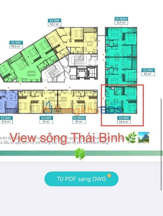 Bán Gấp Căn Góc Ecopark 46.4m² - 2PN, Tầng Trung, Giá Gốc
