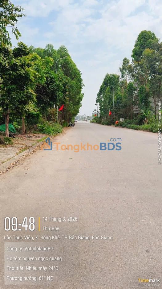 Đất nền Song Khê Bắc Giang 1500m² thổ cư 352m² - Sổ đỏ chính chủ