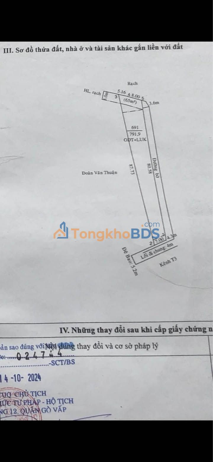 Đất Vườn Tân An, Thủ Dầu Một 2600m² - Sẵn Vườn Cây, Sổ Hồng Thổ Cư